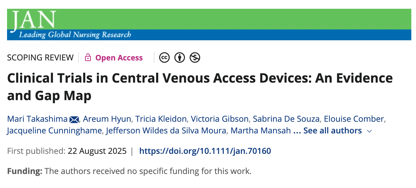 Mapping the Evidence: Gaps in Central Venous Access Device Trials Mapping the Evidence: Gaps in Central Venous Access Device Trials
